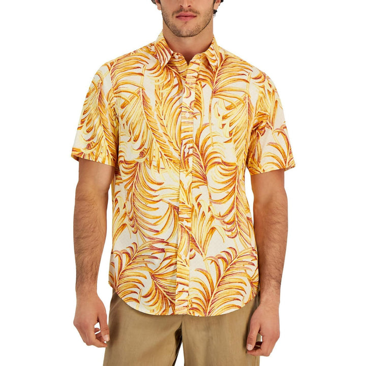 Translation missing: en.Club Room Men's Short-Sleeve Elevated Beach Palms Shirt Desert Sun-Small