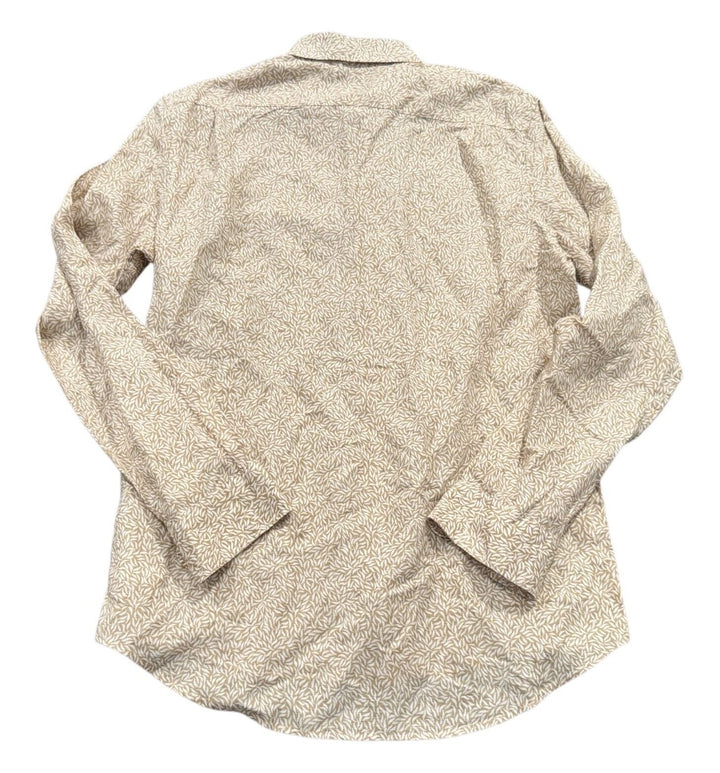 Translation missing: en.Michael Kors Men's Classic-Fit Leaf Print Long Sleeve Shirt-Khaki-Large