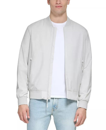 Translation missing: en.DKNY Men's Lightweight Stretch Bomber Jacket in Ice Gray-Large