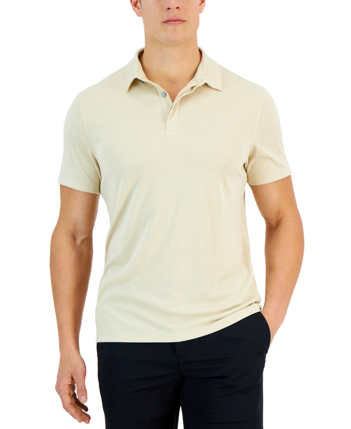 Translation missing: en.Alfani Polo Shirt Men's Small Brown Rice AlfaTech Stretch Solid Stretch