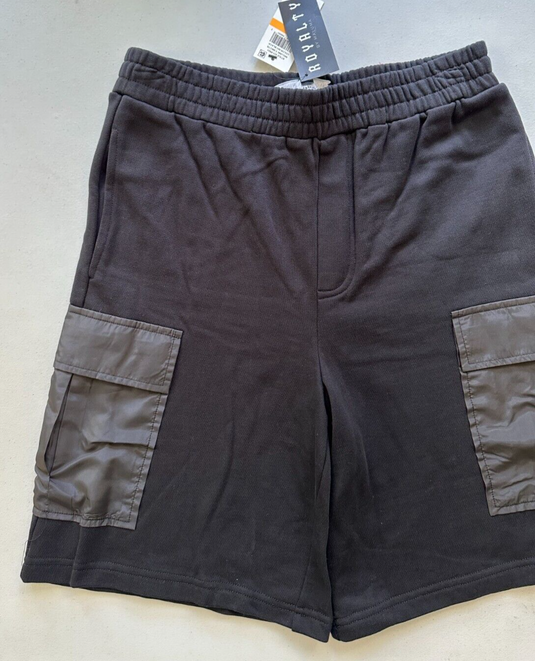 Translation missing: en.Royalty by Maluma Men's Relaxed-Fit Mixed-Media 9-1/2 Utility Shorts Black-2XL
