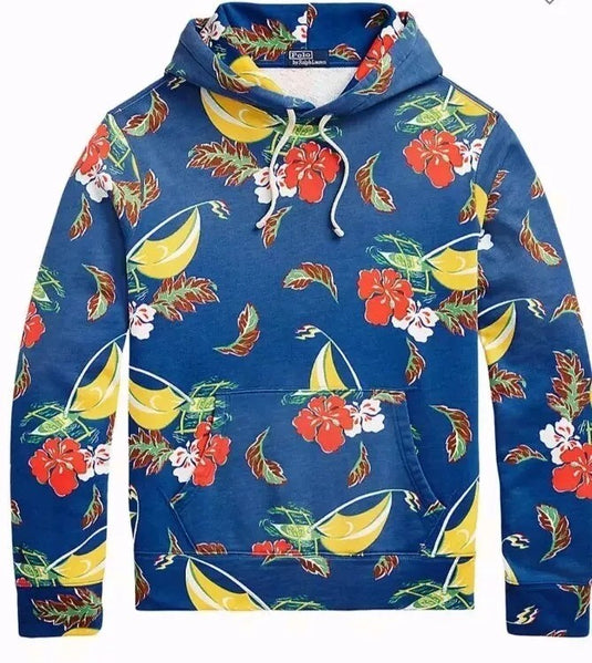 Translation missing: en.Polo Ralph Lauren Hoodie Men's Small Azure Sail Blue Sailboat-Floral Fleece