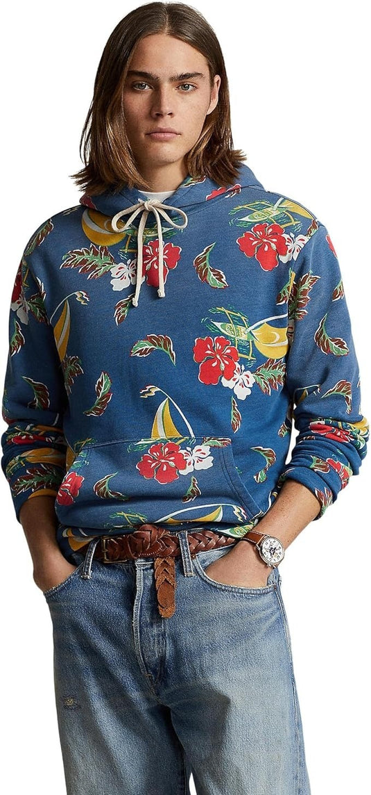 Translation missing: en.Polo Ralph Lauren Hoodie Men's Small Azure Sail Blue Sailboat-Floral Fleece