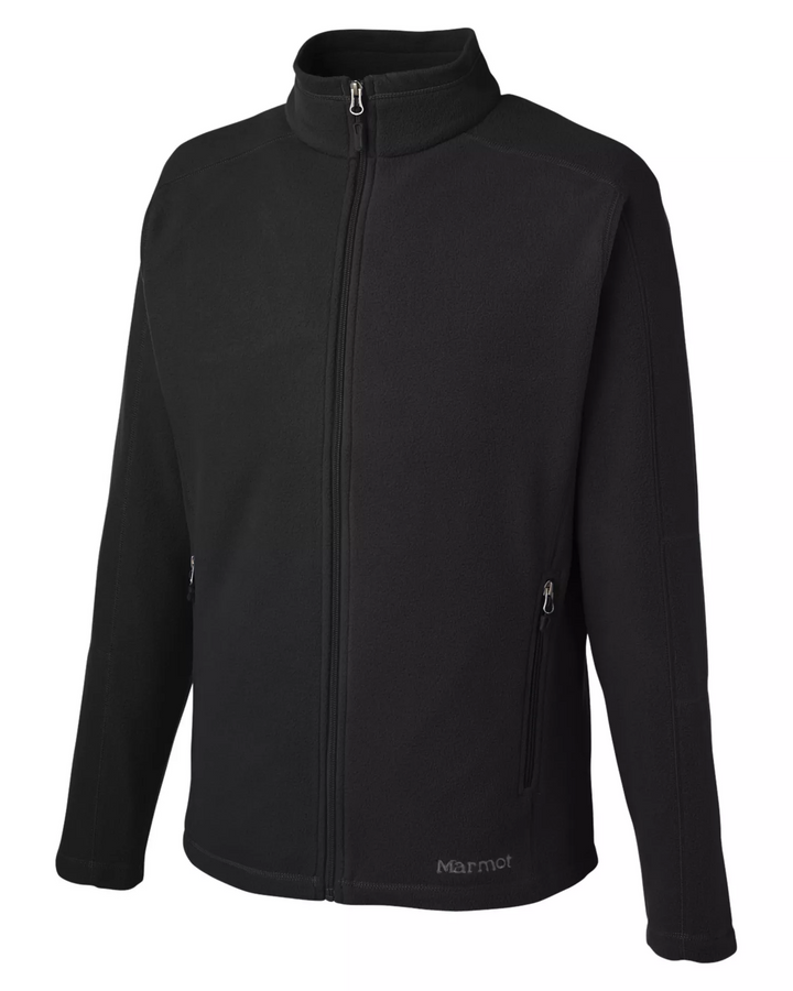 Translation missing: en.Marmot Men's Rocklin Jacket Size 2XL Black Fleece Full Zip Pockets Mock Neck