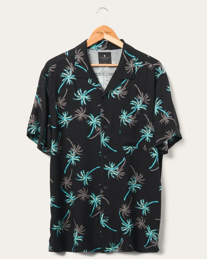 Translation missing: en.Junk Food Men's Dima Short Sleeve Printed Camp Shirt in Meteorite-Small