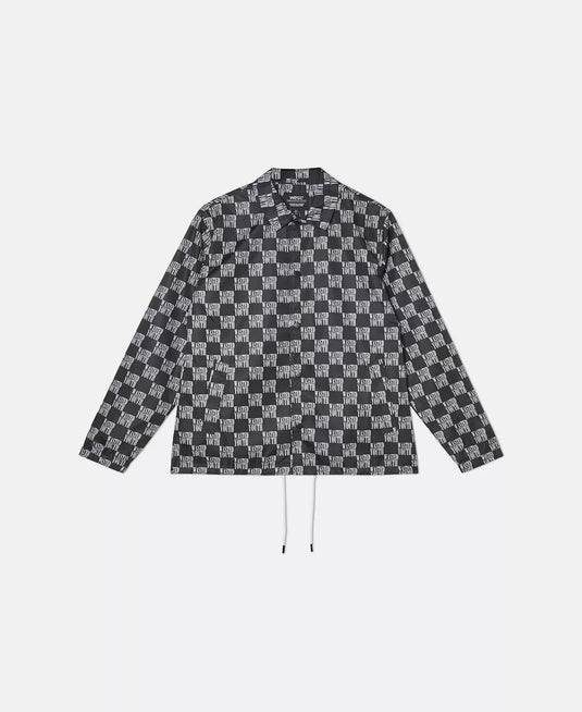 Translation missing: en.WeSC Men's Coach Wasted Youth Printed Jacket in Black-Size Large