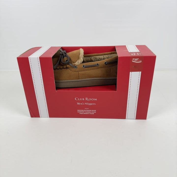 Translation missing: en.Club Room Men's Moccasin Slippers in Tan-Small 6-7