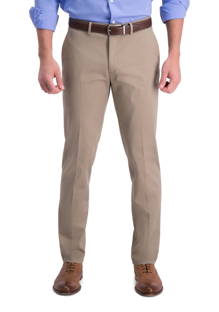 Translation missing: en.Haggar Men's Iron Free Premium Khaki Slim-Fit Flat-Front Pant Med Khaki-36x30