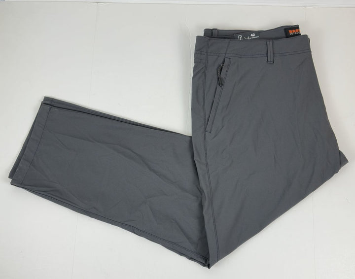 Translation missing: en.Bass Outdoor Men's Slim Straight-Fit Traveler Pants - Asphalt Gray-42x30.5 New