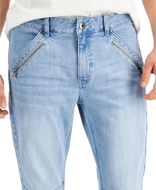 Translation missing: en.International Concepts Men's Light Washed Skinny-Fit Jeans Cropped Leg-40/32