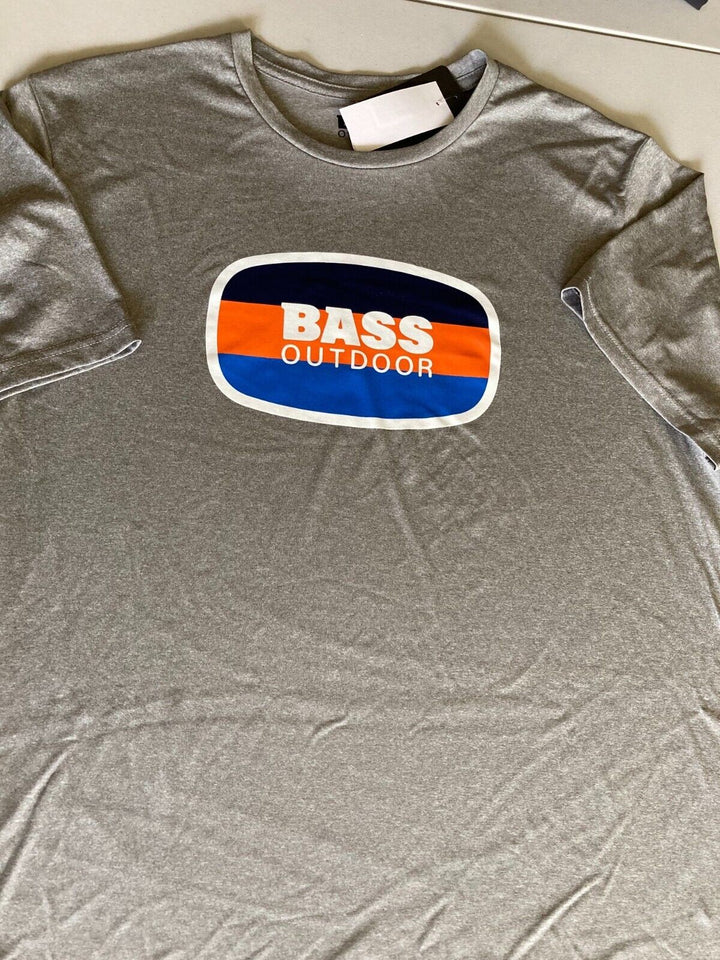 Translation missing: en.Bass Outdoor Men's Performance Graphic T-Shirt UPF50 in Grey Heather-XL