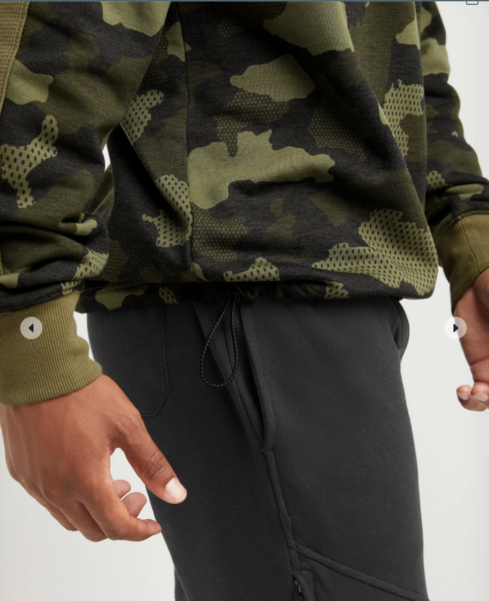 Translation missing: en.Champion Mens Urban Pursuits Camo Pattern Fleece Crewneck Sweatshirt Olive-Small