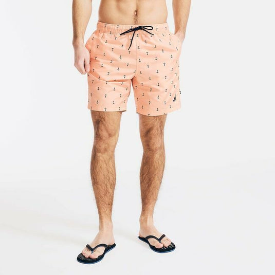 Translation missing: en.Nautica Men's Quick-Dry Anchor-Print 8" Swim Trunks In Guava Punch-2XL