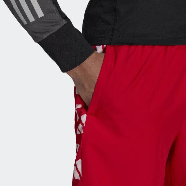 Translation missing: en.adidas Men's Men's Aeroready Own The Run Celebration Shorts Scarlet-Size 2XL