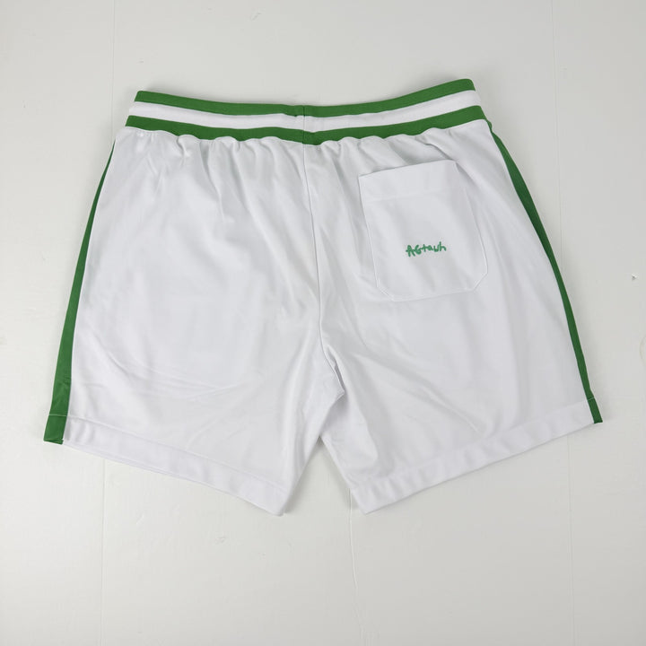 Translation missing: en.All Good Things Are Welcome Here Volley Shorts 6.5 Inseam White/Green-2XL