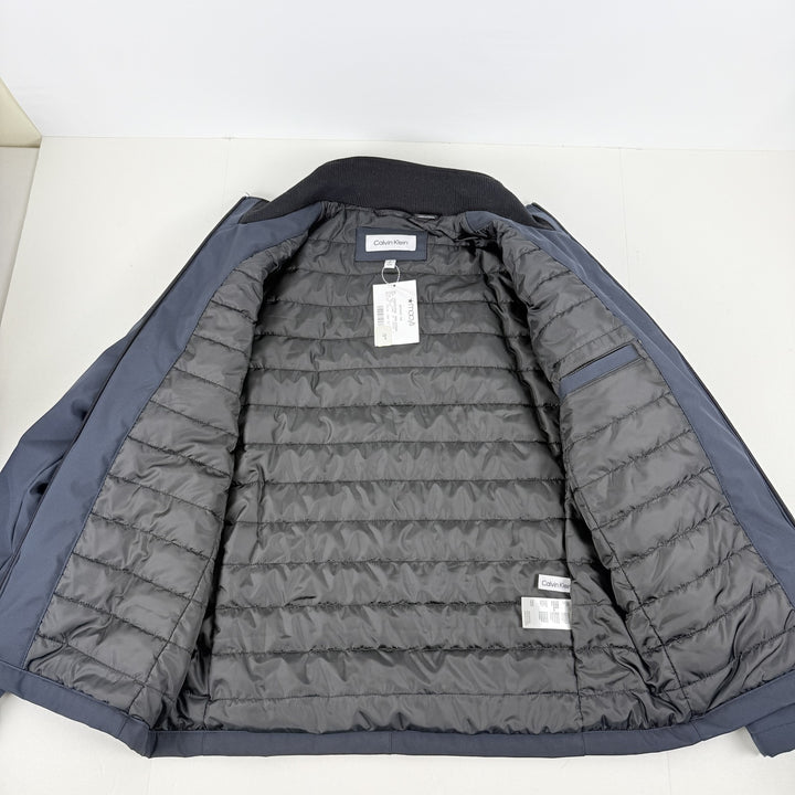 Translation missing: en.Calvin Klein Men's Full-Zip Stand-Collar Lightweight Hipster Jacket Indigo-Small