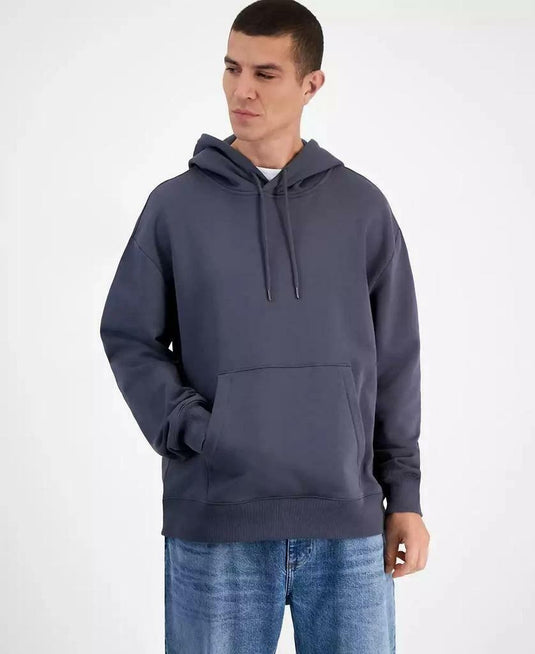 Translation missing: en.Mode of One Men's Relaxed-Fit Fleece Hoodie Ebony Grey-Large
