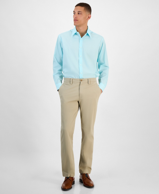 Translation missing: en.Club Room Men's Regular Fit Solid Dress Shirt Cotton Blend Mint Green-2XL
