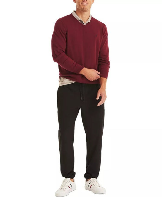 Translation missing: en.Nautica Men's Navtech Classic-Fit Soft V-Neck Sweater Deep Crimson - 2XL