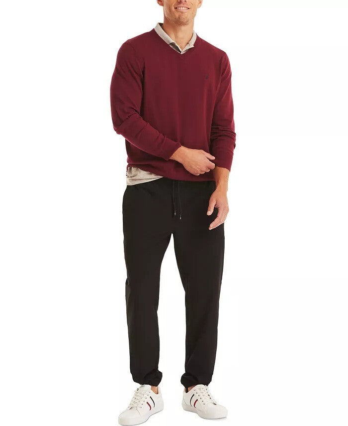 Translation missing: en.Nautica Men's Navtech Classic-Fit Soft V-Neck Sweater Deep Crimson - 2XL