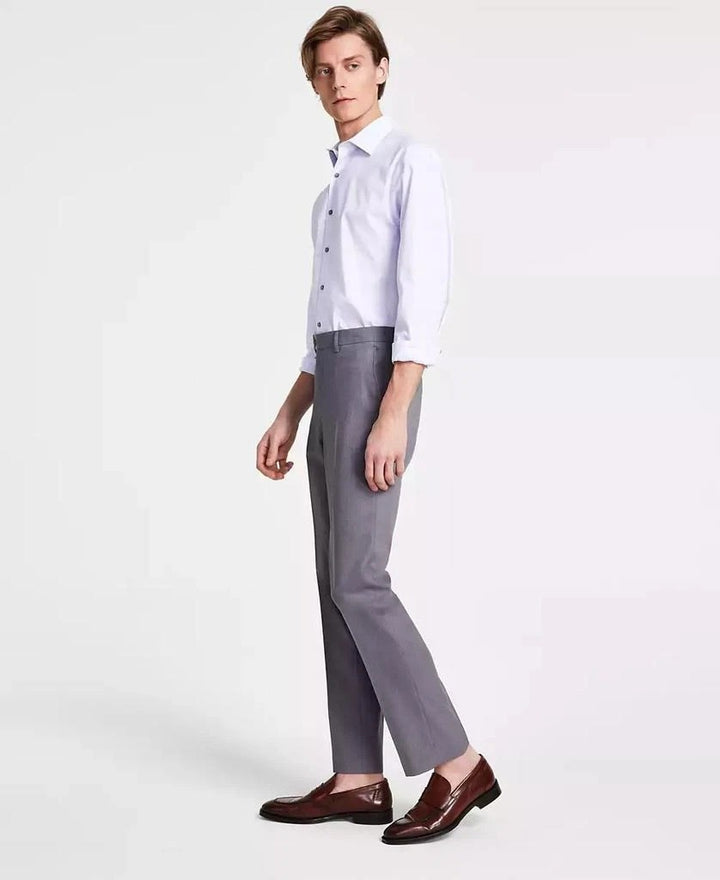 Translation missing: en.DKNY Dario Dress Pants Men's 38x32 Grey Modern-Fit Solid Stretch Flat Front