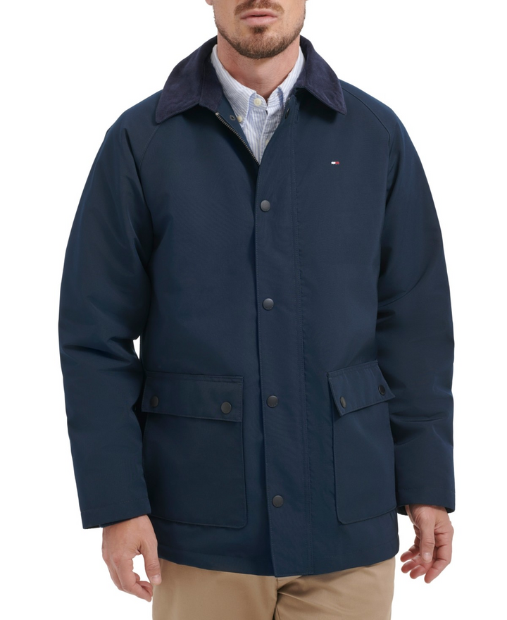 Translation missing: en.Tommy Hilfiger Men's Barn Corduroy-Collar Long-Sleeve Jacket Navy-Large