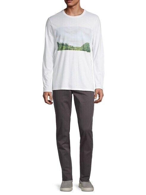 Translation missing: en.Atm Anthony Thomas Melillo Men's  Scenic Long Sleeve Graphic Tee White-XL