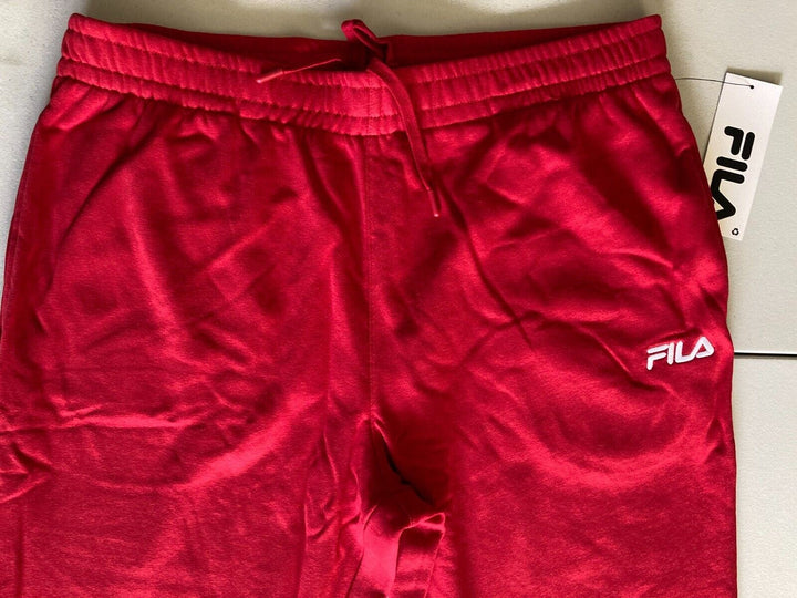 Translation missing: en.Fila Moby Men's French Terry Low Rise Joggers in Chili Pepper/White-Large
