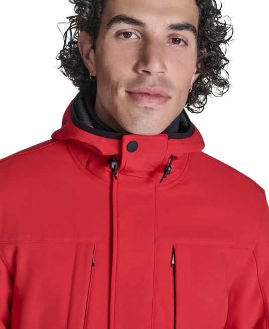 Translation missing: en.Converse Men's Hooded Sof Shell Jacket - Converse Red-Large