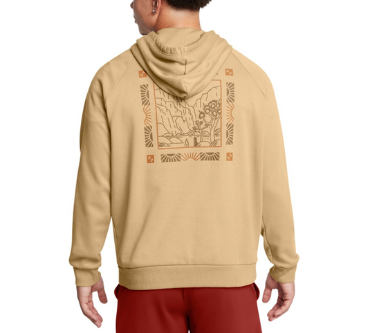 Translation missing: en.Under Armour Men's Rival Mountain Graphic Hoodie Cotton Blend Coyote Brown-2XL