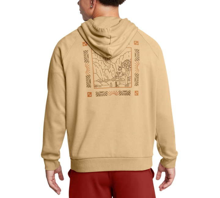 Translation missing: en.Under Armour Men's Rival Mountain Graphic Hoodie Cotton Blend Coyote Brown-2XL