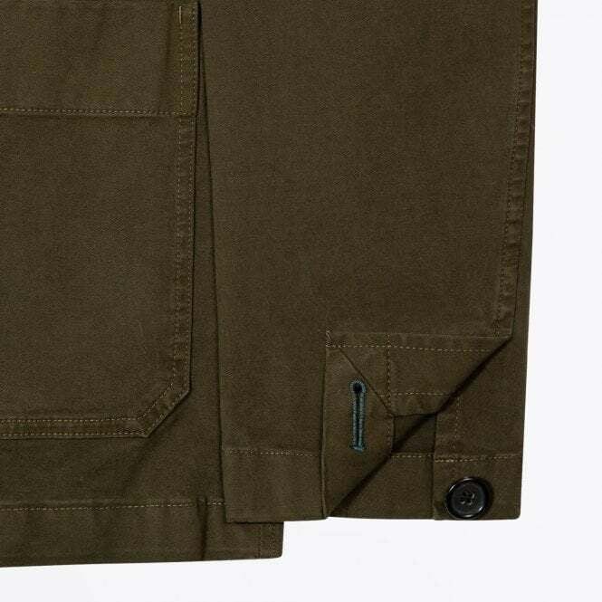 Translation missing: en.PS Paul Smith Convertible Collar Jacket in Olive Green-Size XS