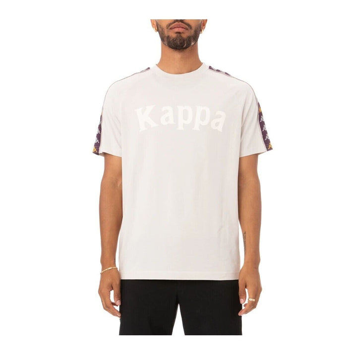 Translation missing: en.Kappa Men's 222 Bando Deto Logo Taped Tee in Grey-Violet Bloom-Large