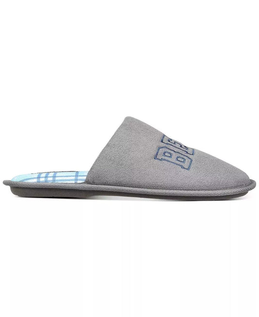 Translation missing: en.Club Room Mens Best Dad Embroidery Faux Suede Slippers Gray-Small 6-7