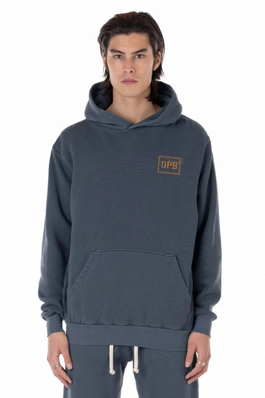 Translation missing: en.Original Paperbacks Men's Airway New York Stamp  Printed Reg Fit Hoodie Slate-XL