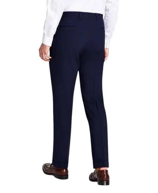 Translation missing: en.Michael Kors Men's Marina Pleated Solid Classic Fit Dress Pants Navy-44x30