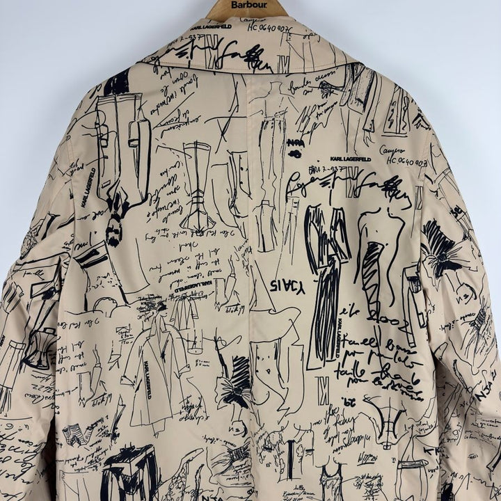 Translation missing: en.Karl Lagerfeld Mens Limited Edition Slim Fit Reversible Trench Coat Black-Medium