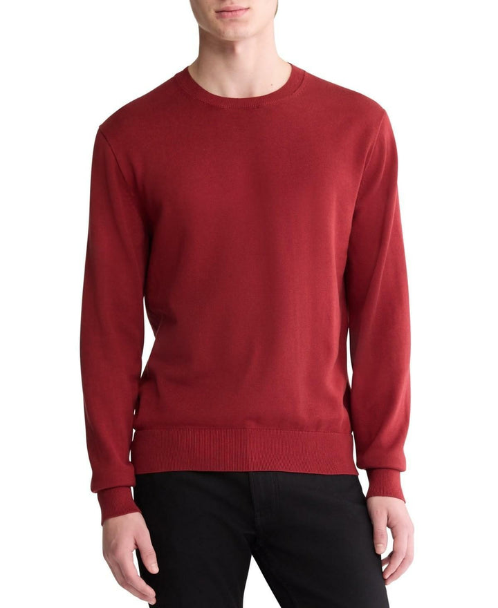 Translation missing: en.Calvin Klein Sweater Syrah Red Size 2XL Men's Premium Supima Cotton Crewneck