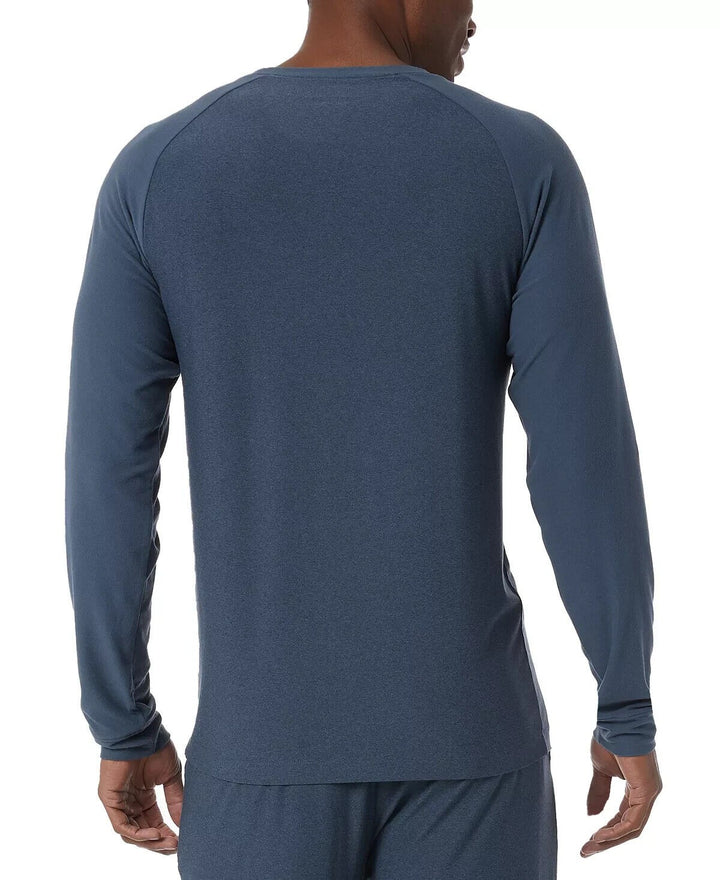Translation missing: en.32 Degrees Men's Raglan Long-Sleeve Sleep T-Shirt in Thunder Blue-Medium
