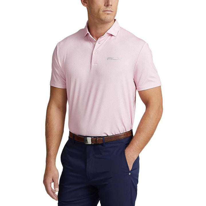 Translation missing: en.RLX Ralph Lauren Men's Pin Dot Airflow Performance Polo Golf Shirt Pink-XL