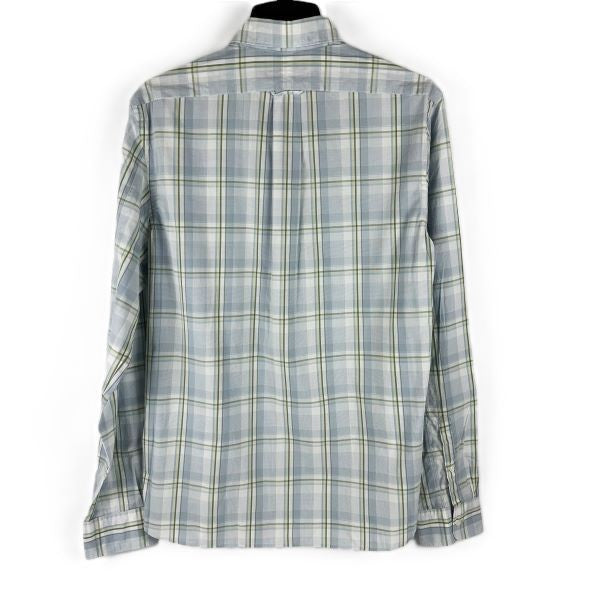 Translation missing: en.The Men's Store Major Dept Store Casual Stretch Plaid Slim Shirt Blue Sage-2XL
