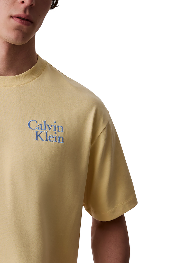 Translation missing: en.Calvin Klein Script Logo Graphic Cotton Relaxed Fit T-Shirt Sunlight Yellow-XL