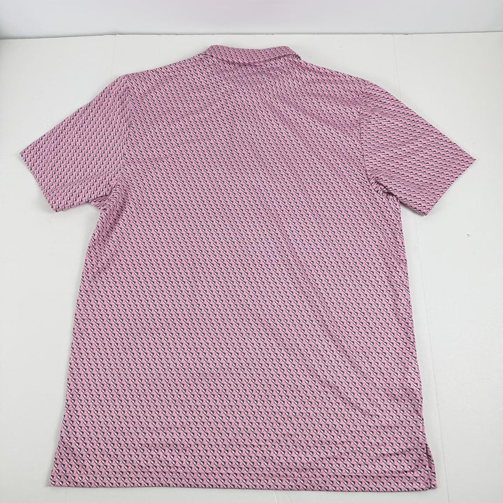 Translation missing: en.Pga Tour Mens Athletic fit Short Sleeve Golf Polo Shirt Pink Size Large Stretch