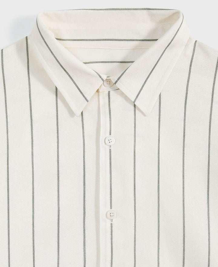 Translation missing: en.Mode of One Mens Relaxed-Fit Striped  Woven Button Shirt Neo Natural-XL