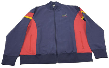 Translation missing: en.AGTAWH Flower Peace Neoprene Track Jacket Men's 2XL Navy Cotton Blend