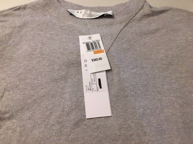 Translation missing: en.IRO Mens Silk Blend Slub Knit Pullover Sweater MM14SNEAKY Grey/White-Size Small