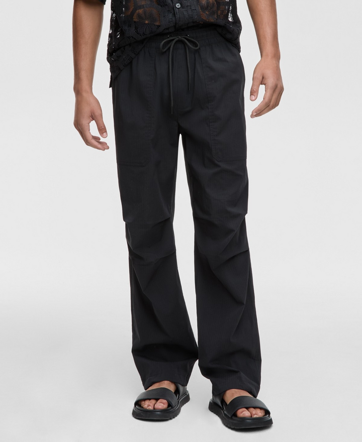 Translation missing: en.Mode of One Men's Regular-Fit Stretch Ripstop Parachute Pants Black-Medium