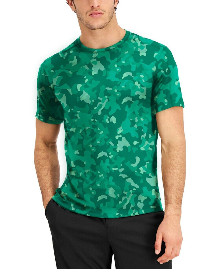 Translation missing: en.ID Ideology Men's Big &amp; Tall Birdseye Printed Training T-Shirt Bold Emerald-3XB