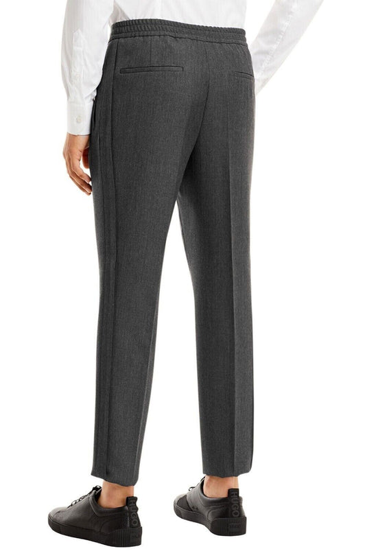 Translation missing: en.Boss Men's Hesten Peyson Straight FitVirgin Wool Pants Grey-Unfinished Hem-36R