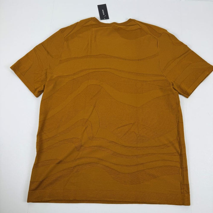 Translation missing: en.Alfani Men's Tonal Wave Jacquard T-Shirt Rayon/Nylon Light Amber-Large
